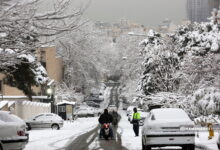 روز برفی تهران
