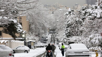 روز برفی تهران