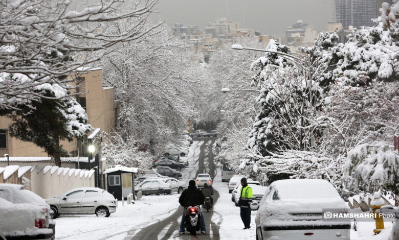 روز برفی تهران