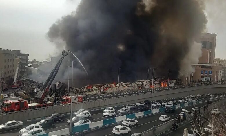 آتش سوزی بازارچه غرب تهران