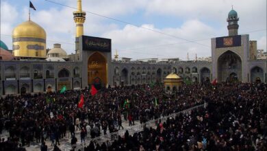 حرم مطهر رضوی در شب شهادت امام رضا